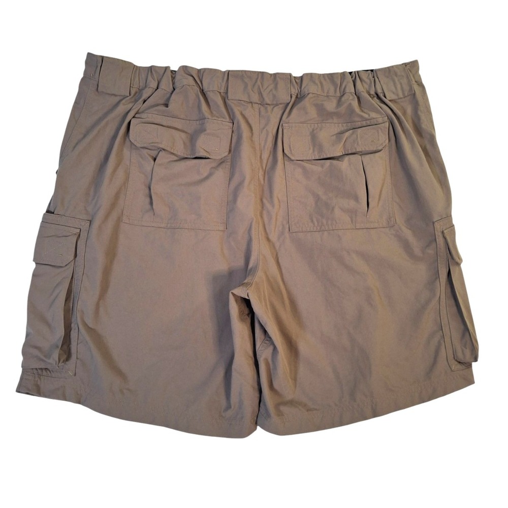 Duluth Trading Dry on the Fly Cargo Shorts Men's 3XL Brown Nylon 9" Inseam - Picture 2 of 9